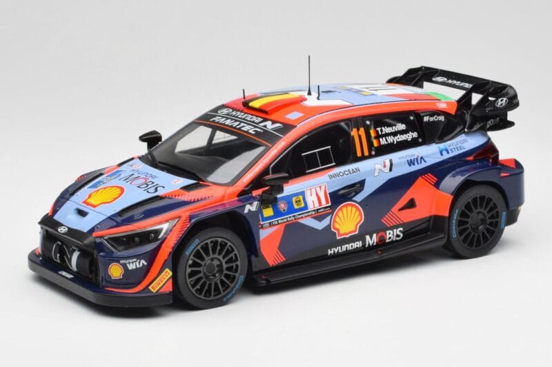 Hyundai i20 N Rally1 WRC #11 T. Neuville / M. Wydaeghe Central European Rally Winner 2023 IXO 1:18 18RMC193 Metal