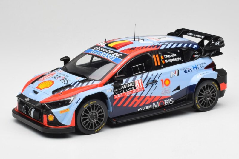 Hyundai i20 N Rally1 WRC #11 T. Neuville / M. Wydaeghe Rally Monte Carlo Winner 2024 IXO 1:18 18RMC194 Metal