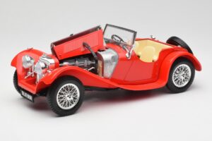 Jaguar SS 100 Czerwony Bburago 1:18 3006-M1 Metal — zdjęcie 2 z 8