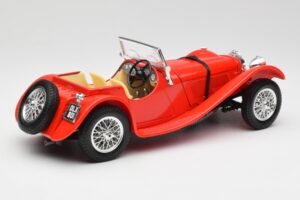 Jaguar SS 100 Czerwony Bburago 1:18 3006-M1 Metal — zdjęcie 3 z 8