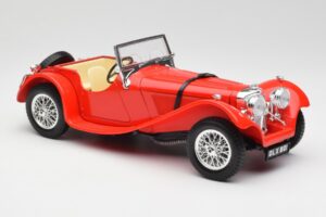 Jaguar SS 100 Czerwony Bburago 1:18 3006-M1 Metal — zdjęcie 6 z 8