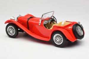 Jaguar SS 100 Czerwony Bburago 1:18 3006-M1 Metal — zdjęcie 7 z 8