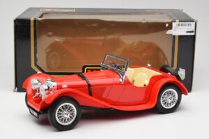 Jaguar SS 100 Czerwony Bburago 1:18 3006-M1 Metal — zdjęcie 8 z 8