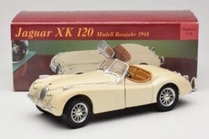 Jaguar XK120 Biały Eduscho 1:18 7482-1HTH Metal — zdjęcie 8 z 8