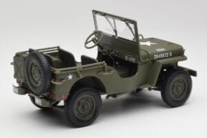 Jeep Willys Wojskowy Zielony Gate 1:18 1061 Metal — zdjęcie 3 z 8