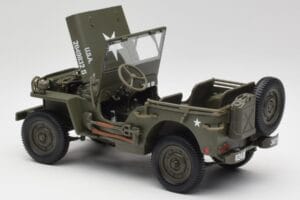 Jeep Willys Wojskowy Zielony Gate 1:18 1061 Metal — zdjęcie 5 z 8