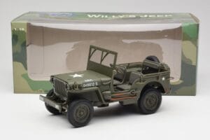 Jeep Willys Wojskowy Zielony Gate 1:18 1061 Metal — zdjęcie 8 z 8