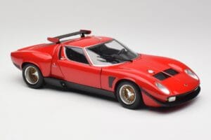 Lamborghini Miura SVR Czerwony & Czarny Kyosho 1:18 08319R Metal — zdjęcie 6 z 8