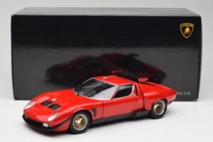 Lamborghini Miura SVR Czerwony & Czarny Kyosho 1:18 08319R Metal — zdjęcie 8 z 8