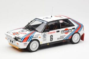 Lancia Delta HF 4WD #6 M. Biasion / T. Siviero Martini Rally Monte Carlo 1987 Kyosho 1:18 08960A Metal