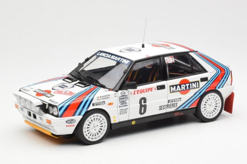 Lancia Delta HF 4WD #6 M. Biasion / T. Siviero Martini Rally Monte Carlo 1987 Kyosho 1:18 08960A Metal