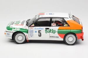 Lancia Delta HF Integrale Evo II Totip #5 A. Aghini / S. Farnocchia Rally Monte Carlo 1993 Kyosho 1:18 08348F Metal — zdjęcie 4 z 8