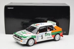 Lancia Delta HF Integrale Evo II Totip #5 A. Aghini / S. Farnocchia Rally Monte Carlo 1993 Kyosho 1:18 08348F Metal — zdjęcie 8 z 8