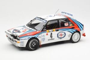 Lancia Delta HF Integrale Evo Martini #4 D. Auriol / B. Occelli Winner Rally Monte Carlo 1992 Kyosho 1:18 08348A Metal