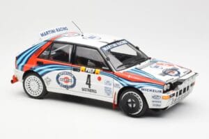 Lancia Delta HF Integrale Evo Martini #4 D. Auriol / B. Occelli Winner Rally Monte Carlo 1992 Kyosho 1:18 08348A Metal — zdjęcie 6 z 8