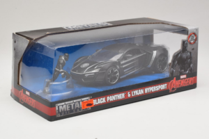 Lykan HyperSport Black Panther Z Figurką Metals Diecast 1:24 99723 Metal — zdjęcie 2 z 3