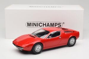 Maserati Merak Czerwony Minichamps 1:18 107123761 Żywica — zdjęcie 6 z 6