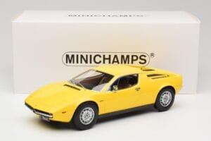 Maserati Merak Żółty Minichamps 1:18 107123760 Żywica — zdjęcie 6 z 6