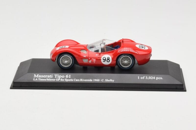 Maserati Tipo 61 #98 C. Shelby Times Mirror Grand Prix Riverside 1960 Minichamps 1:43 400601298 Metal