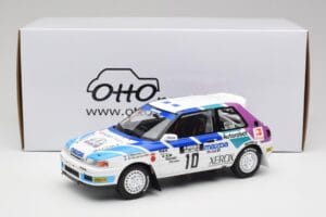 Mazda 323 GTX #10 T. Makinen / S. Harjanne 1000 Lakes Rally 1991 Otto 1:18 OT1099 Żywica — zdjęcie 6 z 6