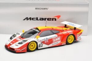 McLaren F1 GTR Gulf Team Davidoff #40 D. O'Rourke / G. Sugden / J. Auberlein 24 Hours of Le Mans 1998 Minichamps 1:18 5301338 — zdjęcie 8 z 8