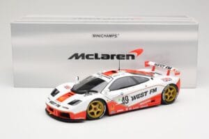 McLaren F1 GTR West Competition #49 J. Nielsen / J. Mass / T. Bscher 24 Hours of Le Mans 1995 Minichamps 1:18 530133549 Metal — zdjęcie 8 z 8