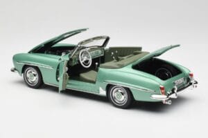 Mercedes 190 SL W121 Jasny Zielony Metallic Norev 1:18 183401 Metal — zdjęcie 6 z 9