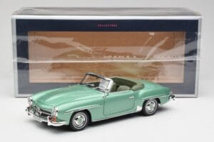 Mercedes 190 SL W121 Jasny Zielony Metallic Norev 1:18 183401 Metal — zdjęcie 9 z 9