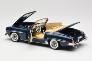 Mercedes 190 SL W121 Middle Blue Norev 1:18 183403 Metal — zdjęcie 5 z 8