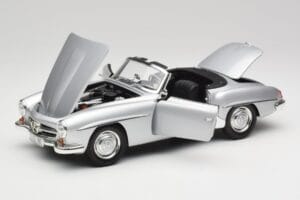 Mercedes 190 SL W121 Srebrno Szary Minichamps 1:18 100037031 Metal — zdjęcie 2 z 8