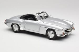 Mercedes 190 SL W121 Srebrno Szary Minichamps 1:18 100037031 Metal — zdjęcie 6 z 8