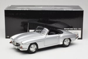 Mercedes 190 SL W121 Srebrno Szary Minichamps 1:18 100037031 Metal — zdjęcie 8 z 8