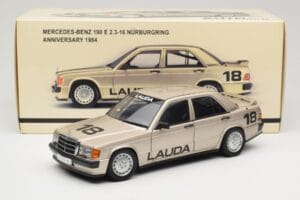 Mercedes 190E 2.3-16 W201 #1 N. Lauda Race of Champions Nurburgring 1984 AUTOart 1:18 88431 Metal — zdjęcie 8 z 8