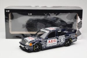 Mercedes 190E 2.5-16 EVO 1 W201 Team Snobeck #12 A. Cudini DTM 1989 Minichamps 1:18 155893612 Metal — zdjęcie 6 z 6