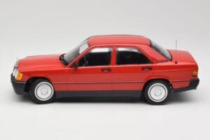 Mercedes 190E W201 Czerwony Minichamps 1:18 155037000 Metal — zdjęcie 3 z 6