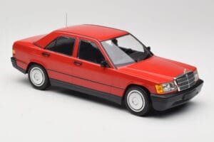 Mercedes 190E W201 Czerwony Minichamps 1:18 155037000 Metal — zdjęcie 4 z 6