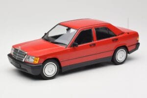 Mercedes 190E W201 Czerwony Minichamps 1:18 155037000 Metal