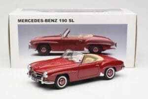 Mercedes 190SL W198 Czerwony AUTOart 1:18 76116 Metal — zdjęcie 8 z 8