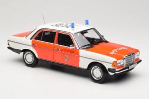 Mercedes 200 W123 Ambulans Biały Norev 1:18 183834 Metal — zdjęcie 4 z 8