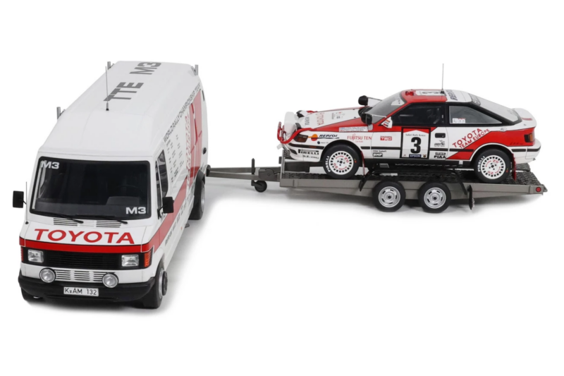 Mercedes 208D + Toyota Celica ST165 Gr.A RAC Safari 1990 Otto 1:18 OT480 Żywica