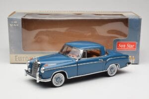 Mercedes 220 SE W128 Niebieski Sun Star 1:18 3561 Metal — zdjęcie 8 z 8
