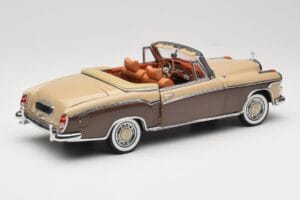 Mercedes 220 SE W128 Kabriolet Brązowy Czerwony Sun Star 1:18 3572 Metal — zdjęcie 3 z 8