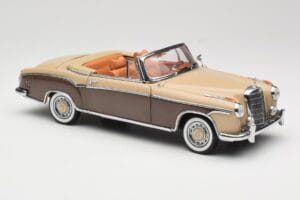 Mercedes 220 SE W128 Kabriolet Brązowy Czerwony Sun Star 1:18 3572 Metal — zdjęcie 6 z 8