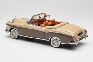 Mercedes 220 SE W128 Kabriolet Brązowy Czerwony Sun Star 1:18 3572 Metal — zdjęcie 7 z 8