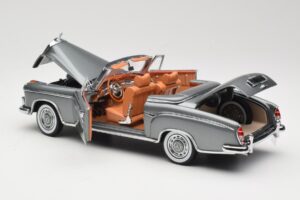Mercedes 220 SE W128 Kabriolet Grey Metallic Sun Star 1:18 3352-M1 Metal — zdjęcie 5 z 8