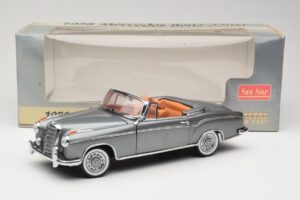 Mercedes 220 SE W128 Kabriolet Grey Metallic Sun Star 1:18 3352-M1 Metal — zdjęcie 8 z 8