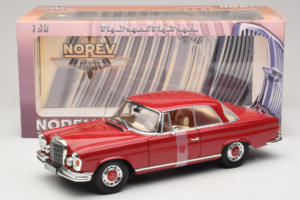 Mercedes 280 SE Coupe Czerwony Norev 1:18 183527 Metal — zdjęcie 6 z 6