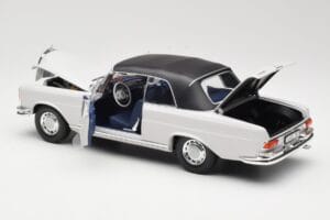 Mercedes 280 SE W111 Kabriolet Jasny Szary Norev 1:18 183530 Metal — zdjęcie 5 z 8