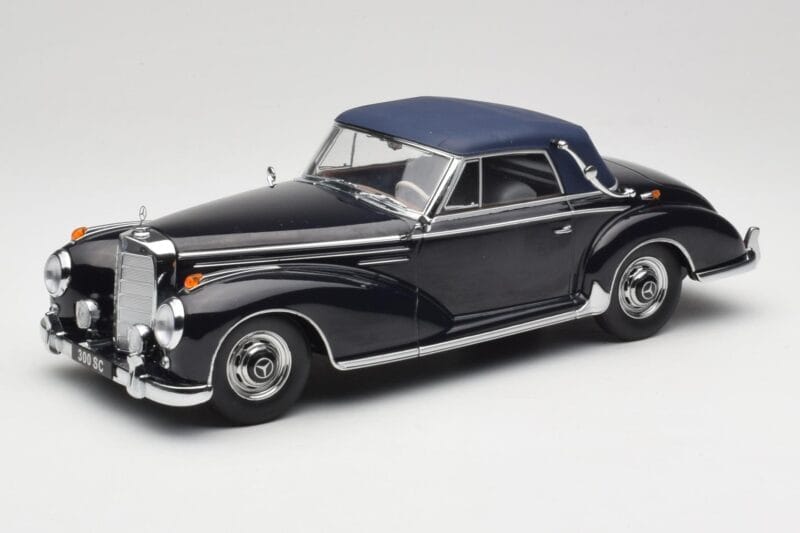 Mercedes 300 SC W188 Kabriolet Softtop Granatowy KK-Scale 1:18 KKDC180944 Metal