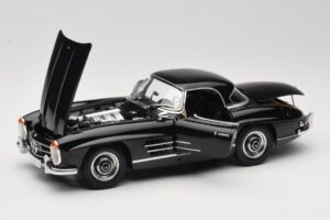 Mercedes 300 SL W198 Roadster With Hardtop Czarny Minichamps 1:18 180039040 Metal — zdjęcie 2 z 8